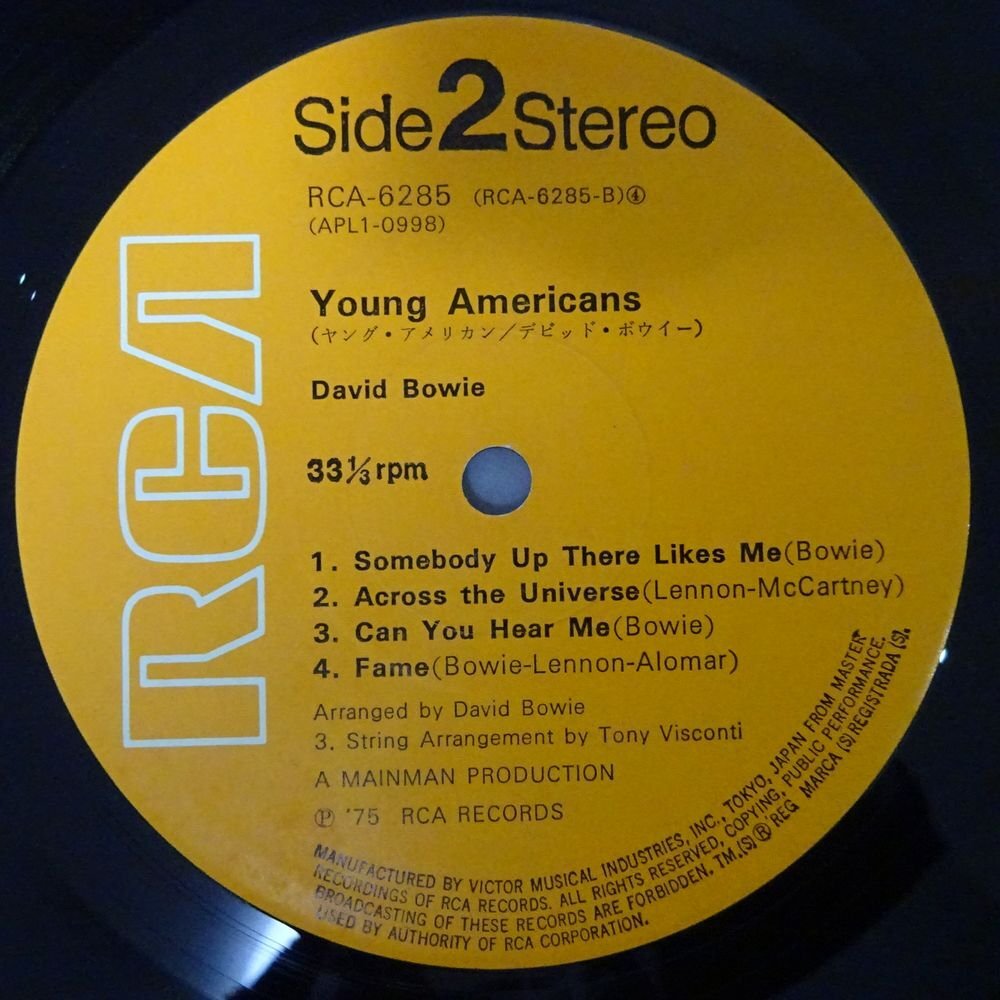 14031041;【JPNオリジナル/初回帯付/シュリンク付/補充票】David Bowie デビッド・ボウイー / Young Americans ヤング・アメリカン_画像5