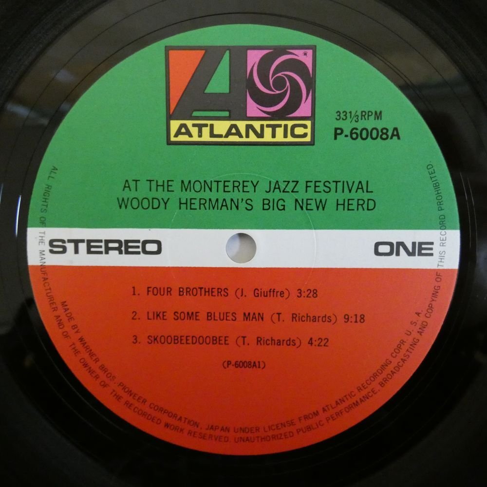46075943;【国内盤/ATLANTIC/美盤】Woody Herman's Big New Herd / At The Monterey Jazz Festival_画像3