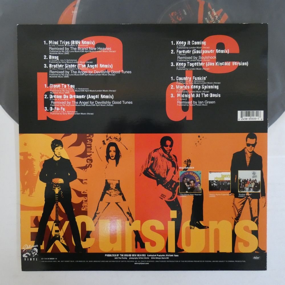 46076058;【US盤/2LP】The Brand New Heavies / Excursions: Remixes & Rare Grooves_画像2
