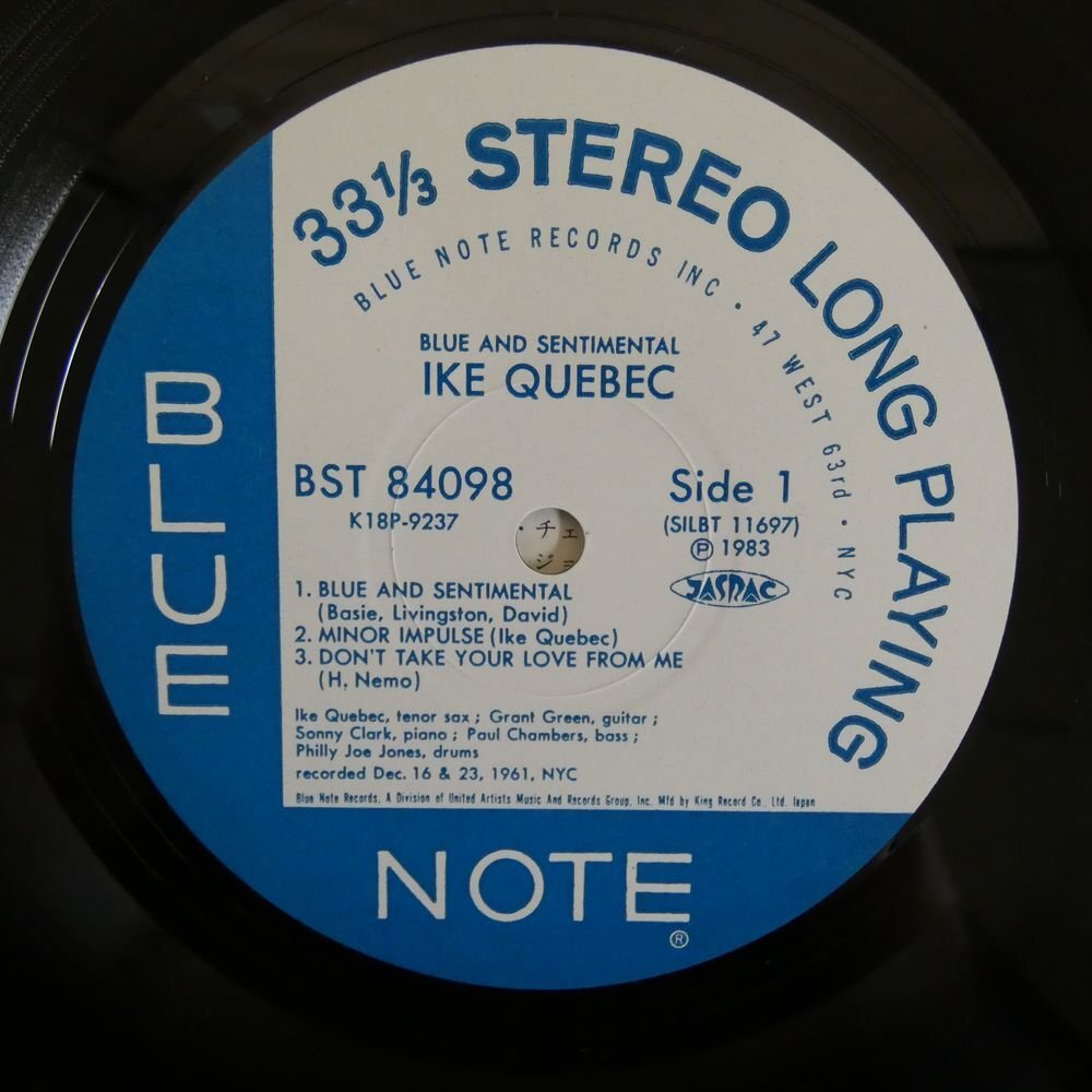 46076233;【帯付/キングBLUENOTE/美盤】Ike Quebec / Blue & Sentimental_画像3