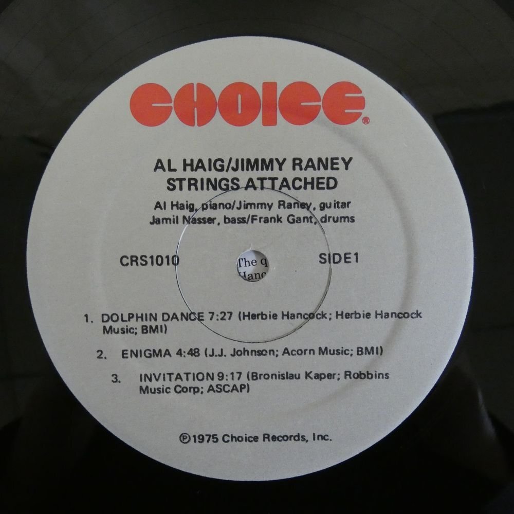 46076256;【US盤/CHOICE/美盤】Al Haig & Jimmy Raney / Strings Attached_画像3