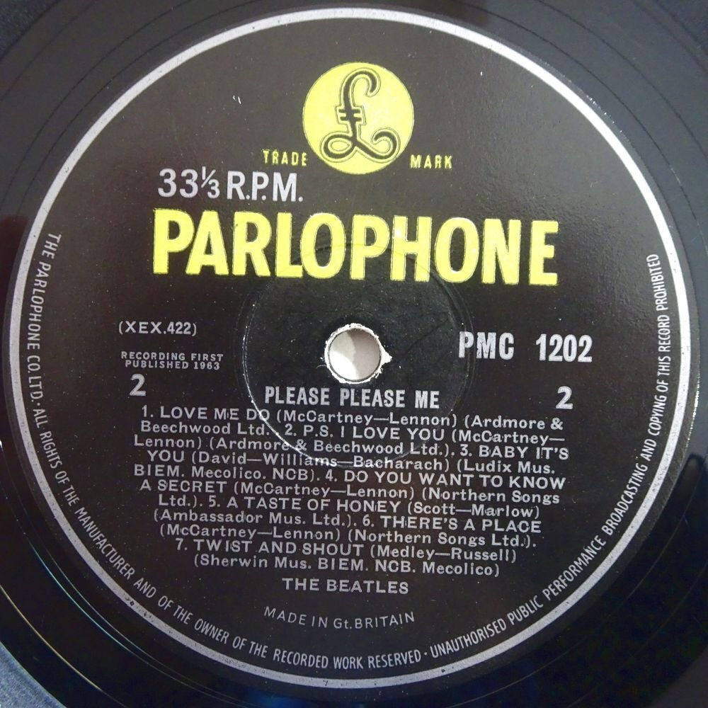 14031536;【UK初期プレス/MONO/Yellow Parlophone/マト両面1N/マザー1,4/スタンパーAD,OM】The Beatles / Please Please Me_画像5