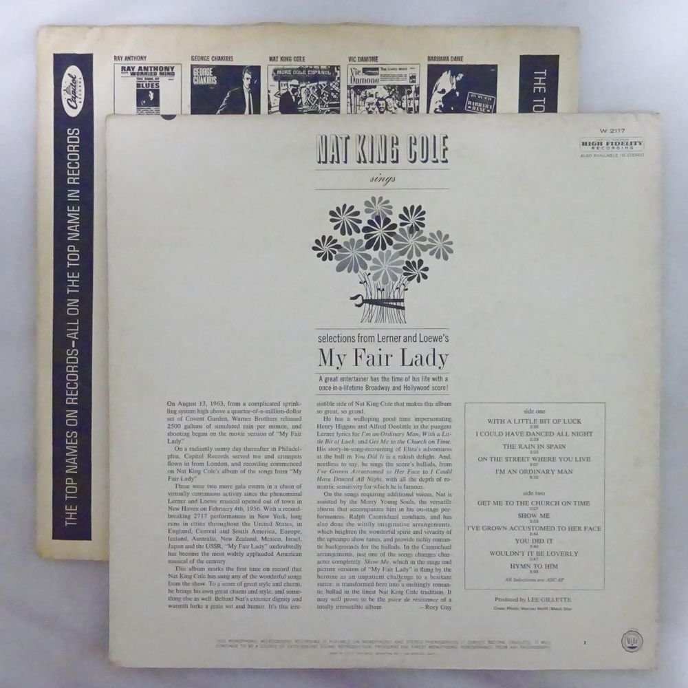 11187869;【US盤/Capitol/虹ラベル/MONO】Nat King Cole / Sings My Fair Lady_画像2