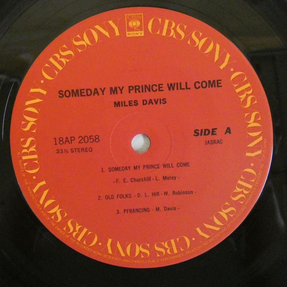 46076552;【国内盤/美盤】Miles Davis Sextet / Someday My Prince Will Come_画像3