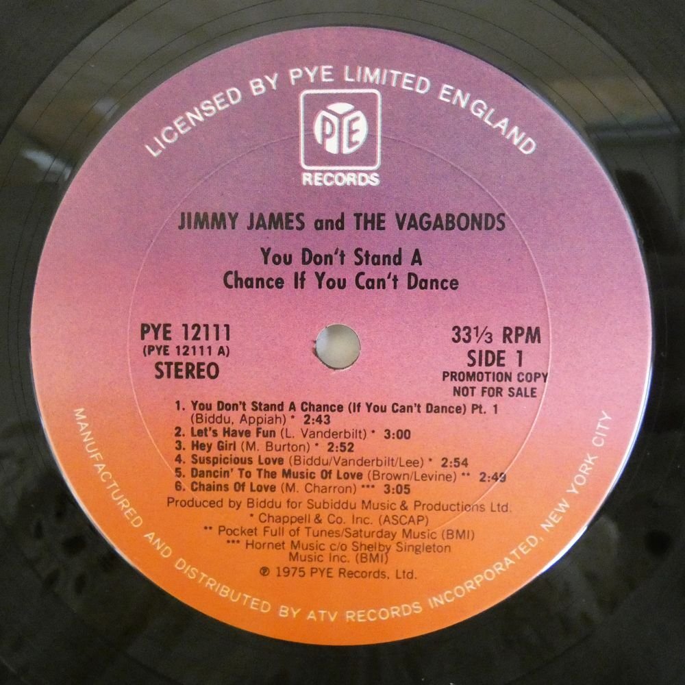 46077152;【US盤/美盤】Jimmy James & The Vagabonds / You Don't Stand A Chance If You Can't Dance_画像3