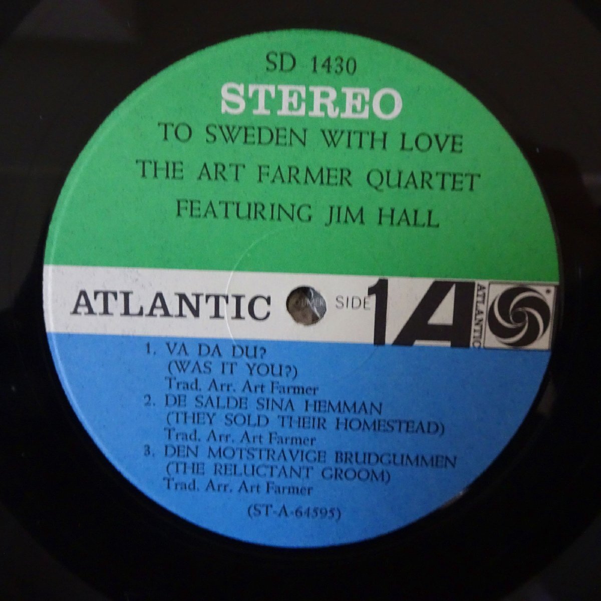 11187131;【US盤/Atlantic/黒ファンラベル/コーティングジャケ】The Art Farmer Quartet Featuring Jim Hall / To Sweden With Loveの画像3