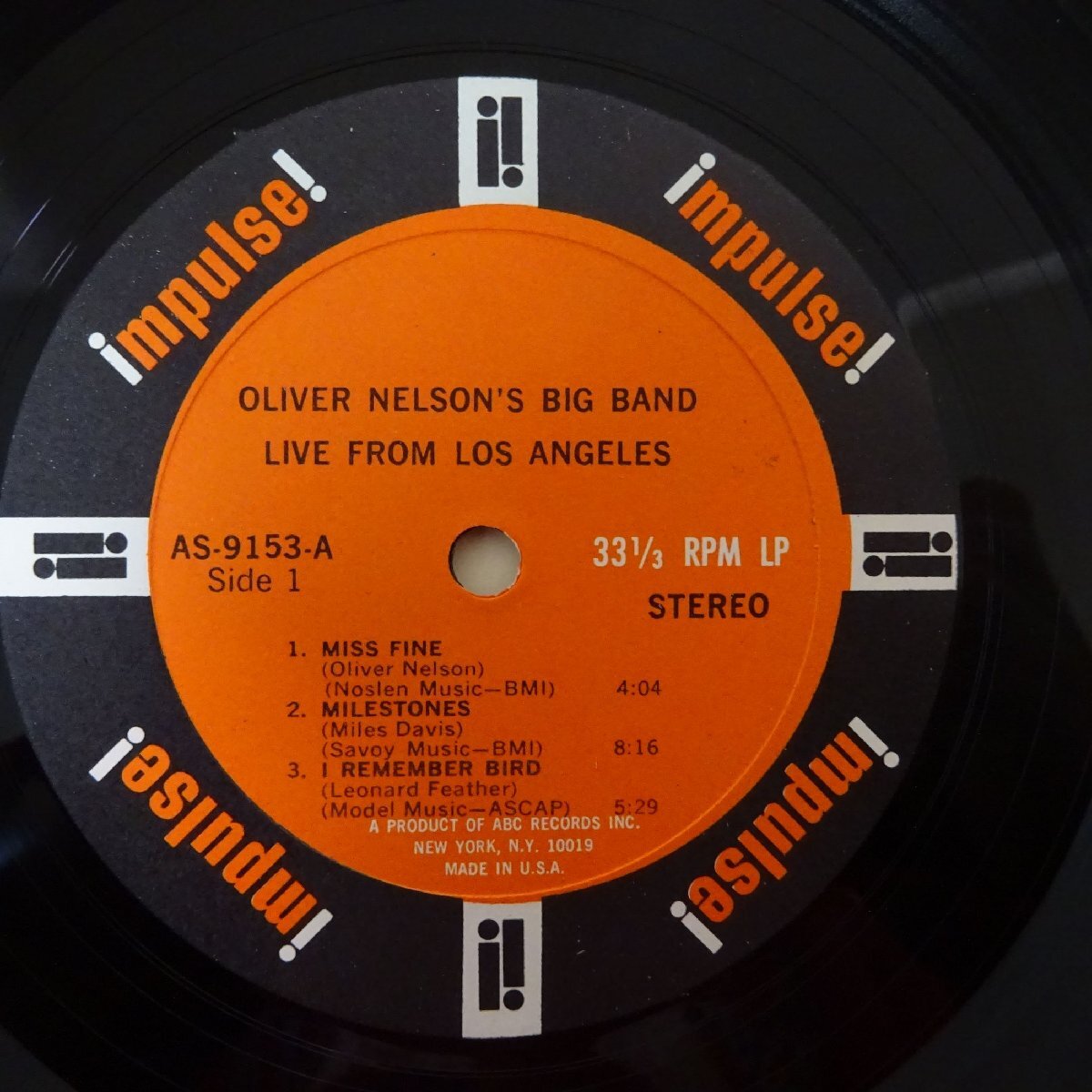 14031251;【US盤/Impulse!/黒橙ラベル/コーティング/見開き】Oliver Nelson's Big Band / Live From Los Angelesの画像3