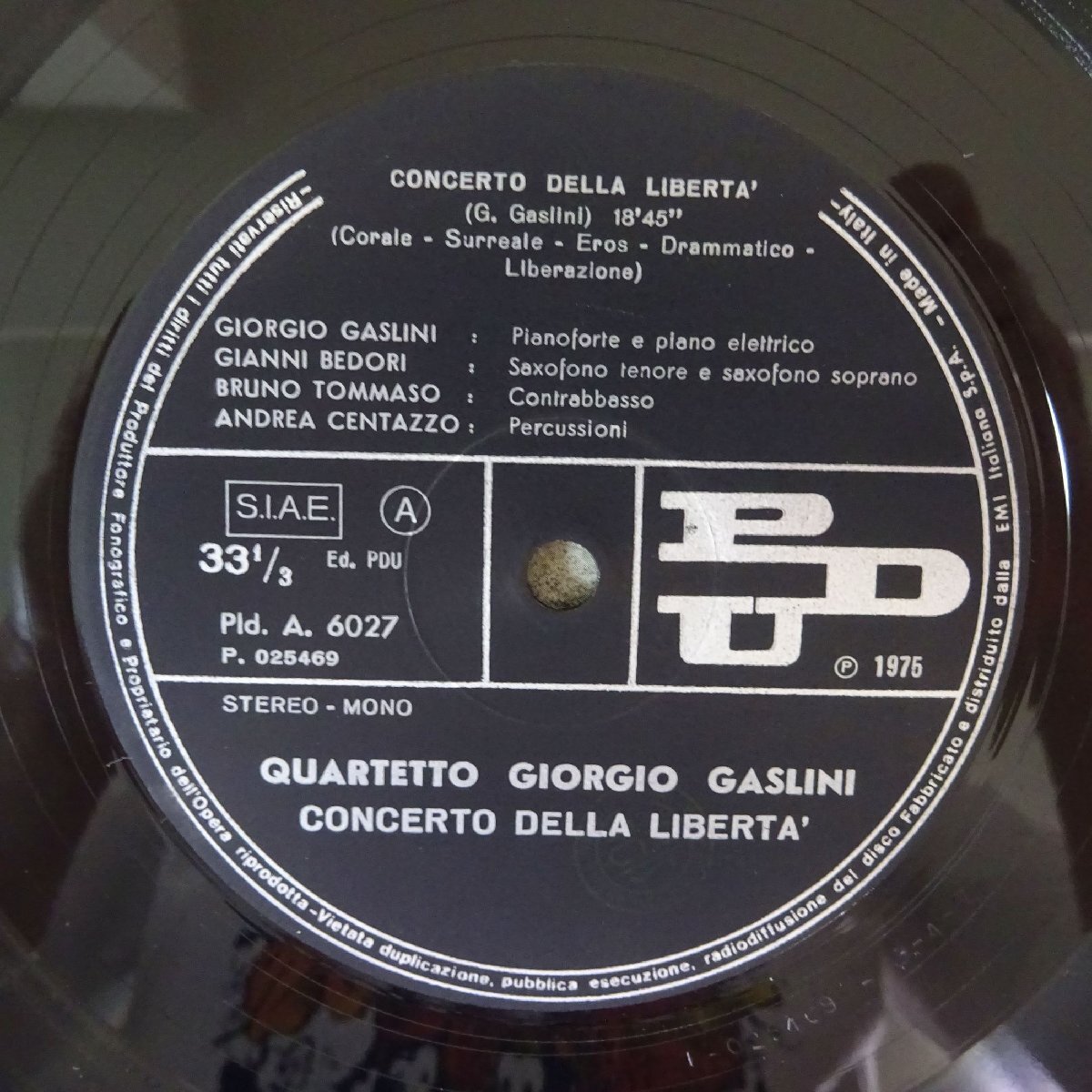 11187292;【Italyオリジナル/PDU/コーティングジャケ】Quartetto Gaslini / Concerto Della Liberta / Universo Donnaの画像3