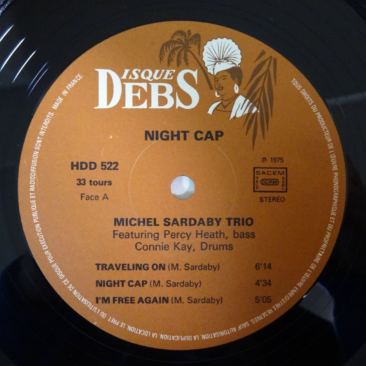 14031348;【ほぼ美盤/France初期プレス/Disques Debs/コーティング】Michel Sardaby Trio / Night Capの画像3