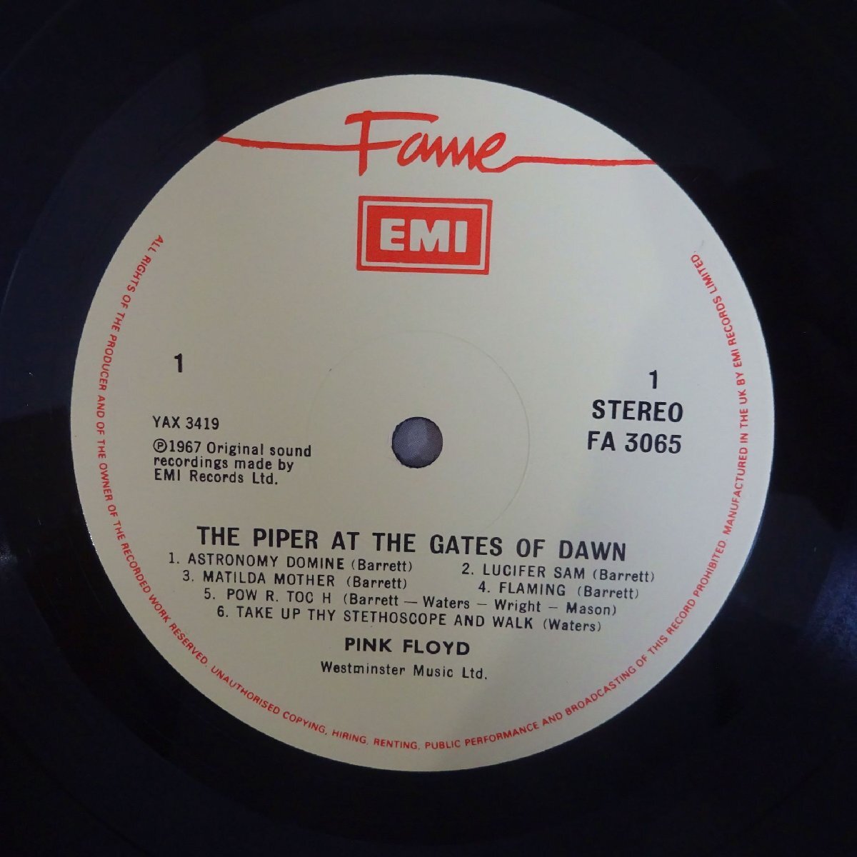 11187227;【UK盤】Pink Floyd / The Piper At The Gates Of Dawnの画像3