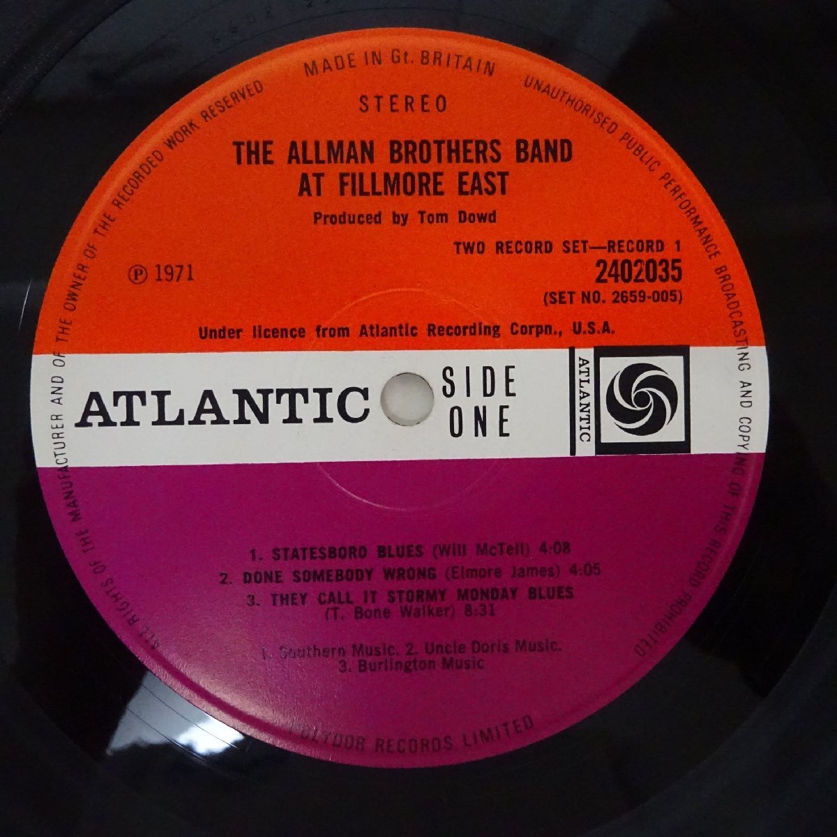 14031668;【UKオリジナル/2LP/見開き】The Allman Brothers Band / The Allman Brothers Band At Fillmore East_画像3