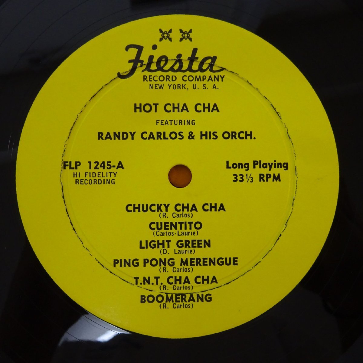14031689;【USオリジナル/Fiesta/MONO/深溝/Latin】Randy Carlos And His Orchestra / Hot Cha Cha_画像3
