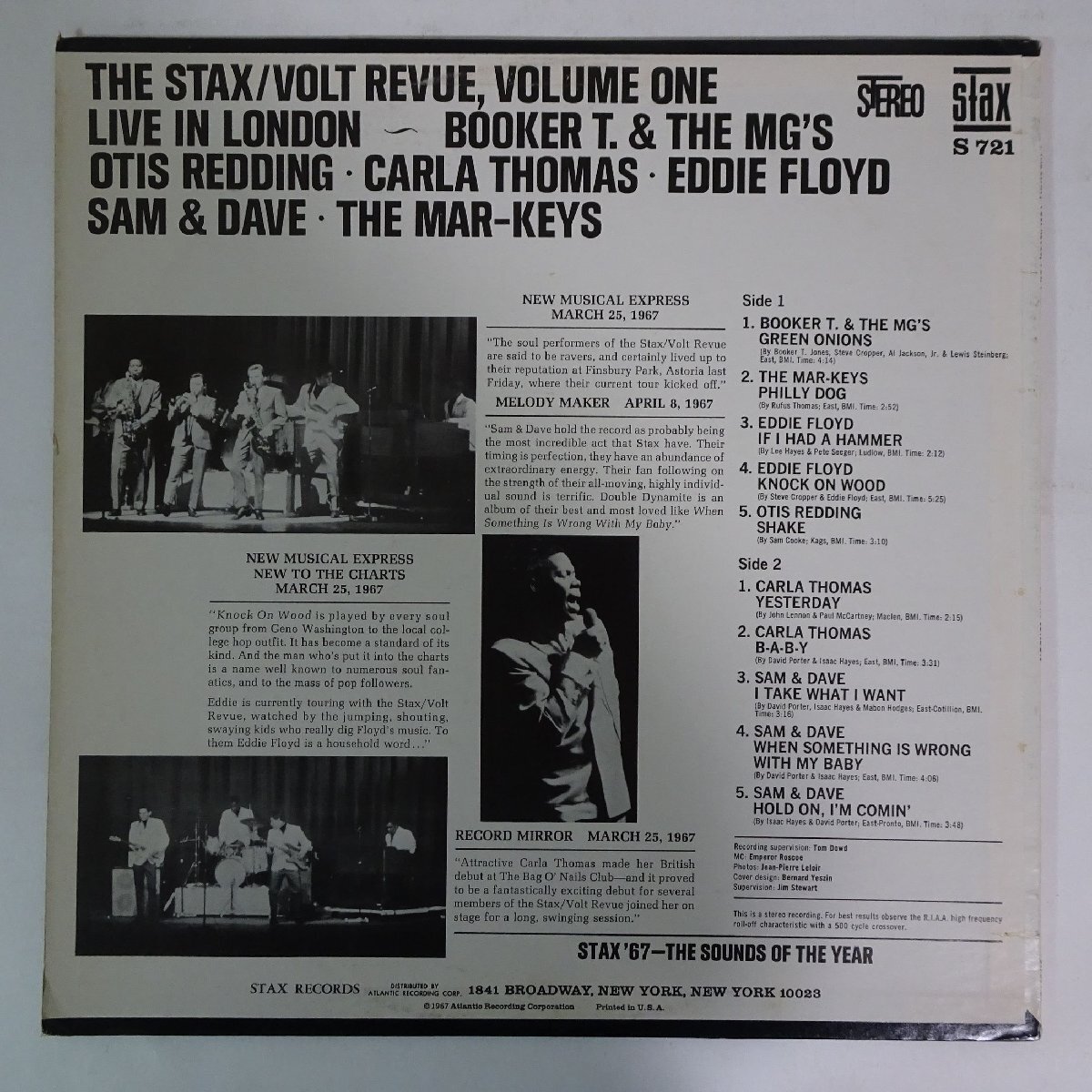 10026723;【USオリジナル】Various / The Stax / Volt Revue, Volume One, Live In London_画像2