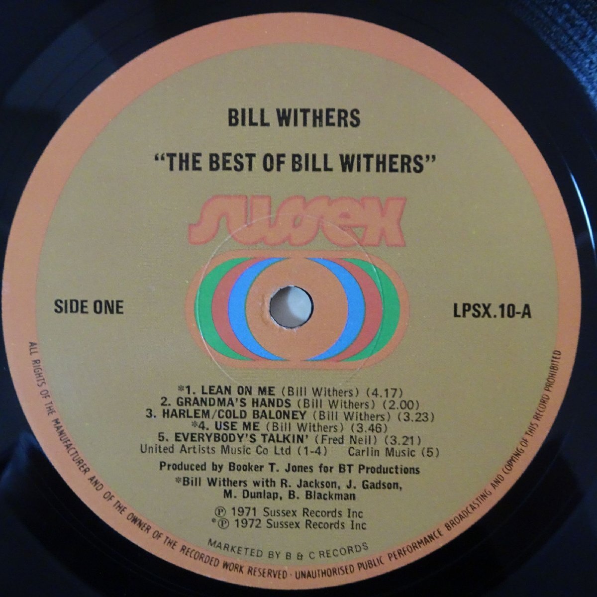 10026711;【UKオリジナル/コーティングジャケ】Bill Withers / The Best Of Bill Withers_画像3