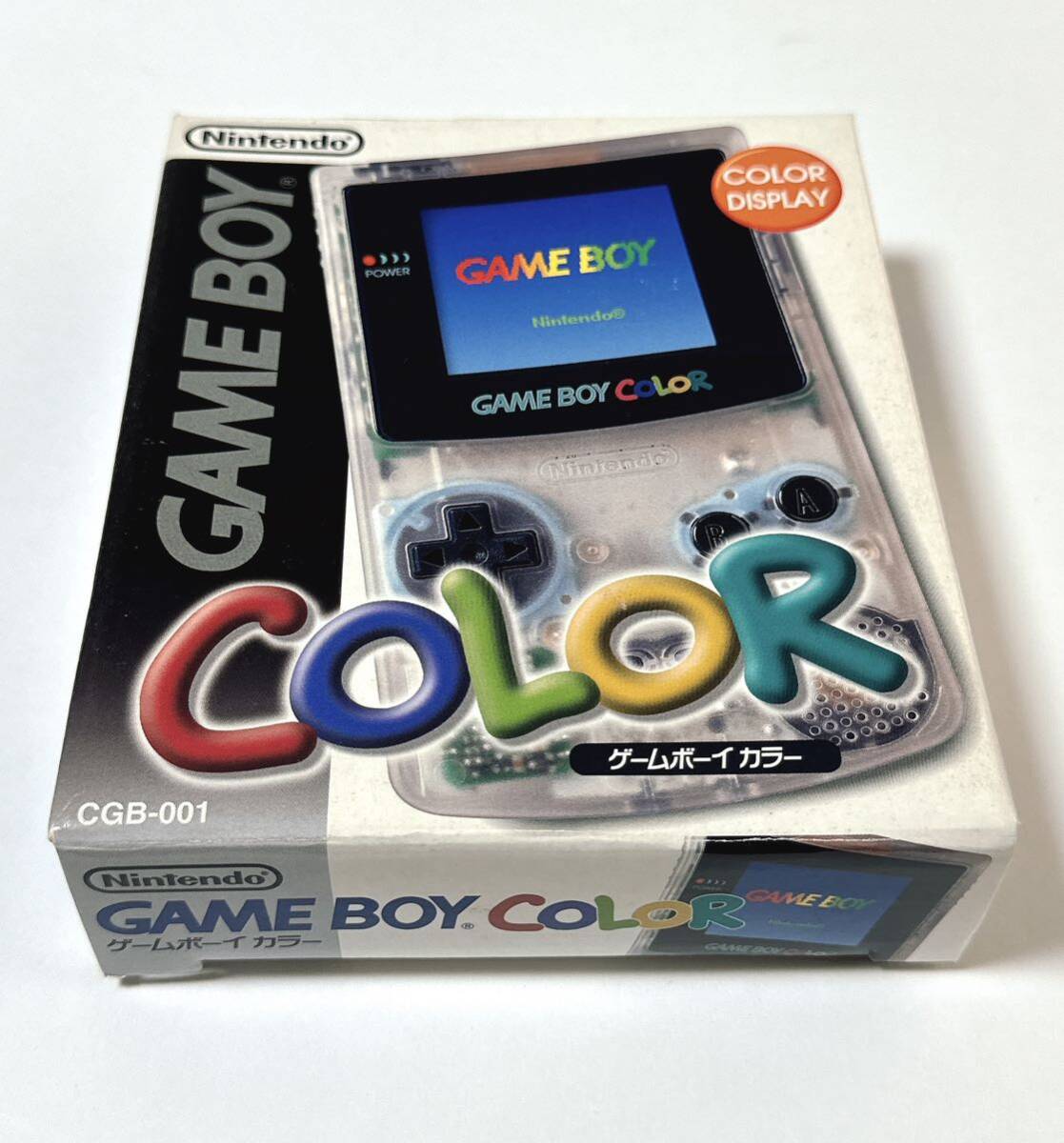美品 GBC 本体 クリア ゲームボーイカラー 外箱 説明書 GAMEBOY COLOR Nintendo ゲームボーイ カラーの画像1