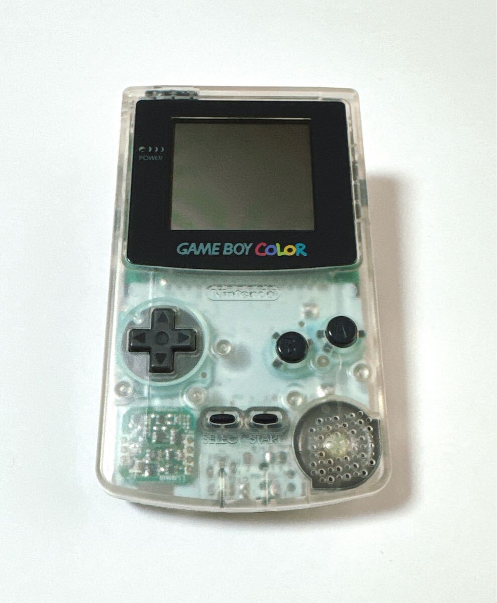 美品 GBC 本体 クリア ゲームボーイカラー 外箱 説明書 GAMEBOY COLOR Nintendo ゲームボーイ カラーの画像5