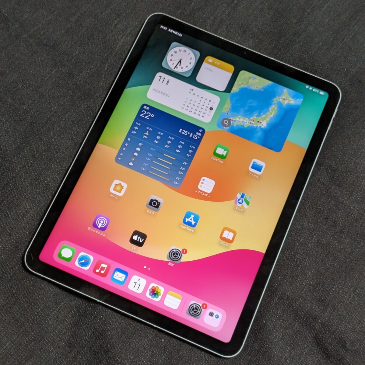 iPad Air 第4世代 64GB Wi-Fi Cellularモデル SoftBank版SIMフリー A2072 MYH02J/A スカイブルー 社外品タッチペン付き