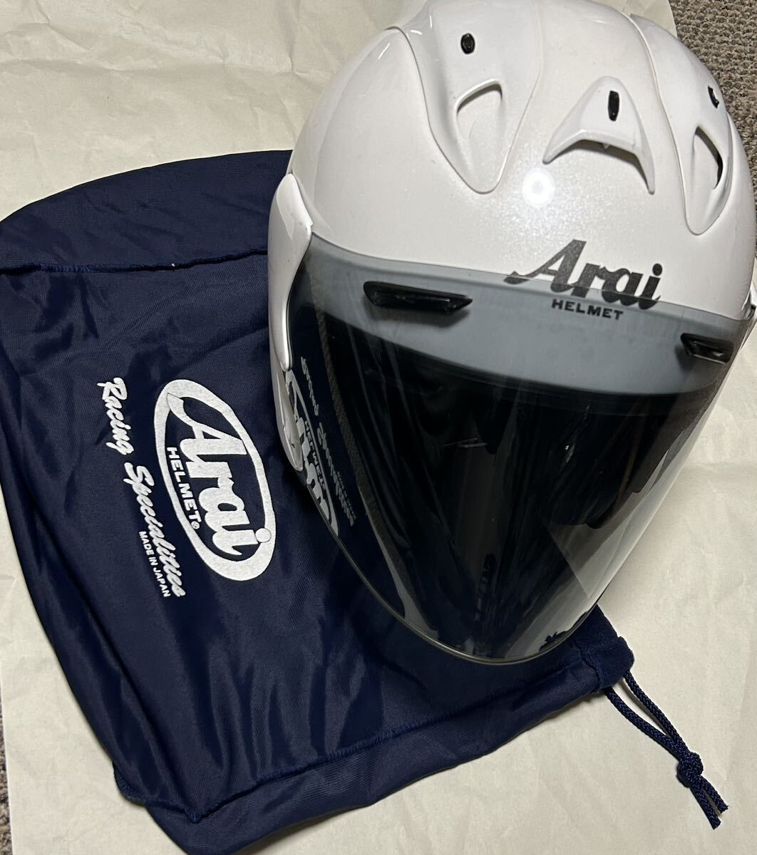 送料無料 アライ SZ-RAM3 Arai RamIII ジェットヘルメット M〜L helmet ホワイト　白_画像1