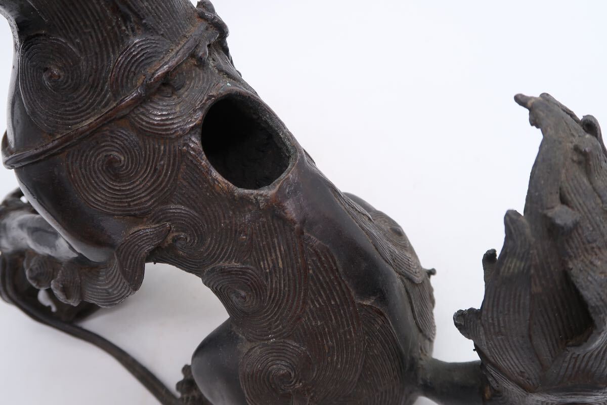 銅製 獅子 香炉 置物 古美術 骨董 仏像 縁起物 インテリア レトロ アンティーク 唐物