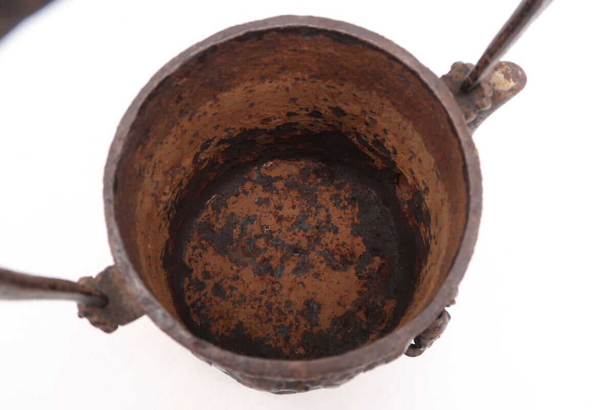 鉄瓶 蟹盛上 鉄蓋 煎茶道具 急須 湯沸 金属工芸 茶道具 の画像5