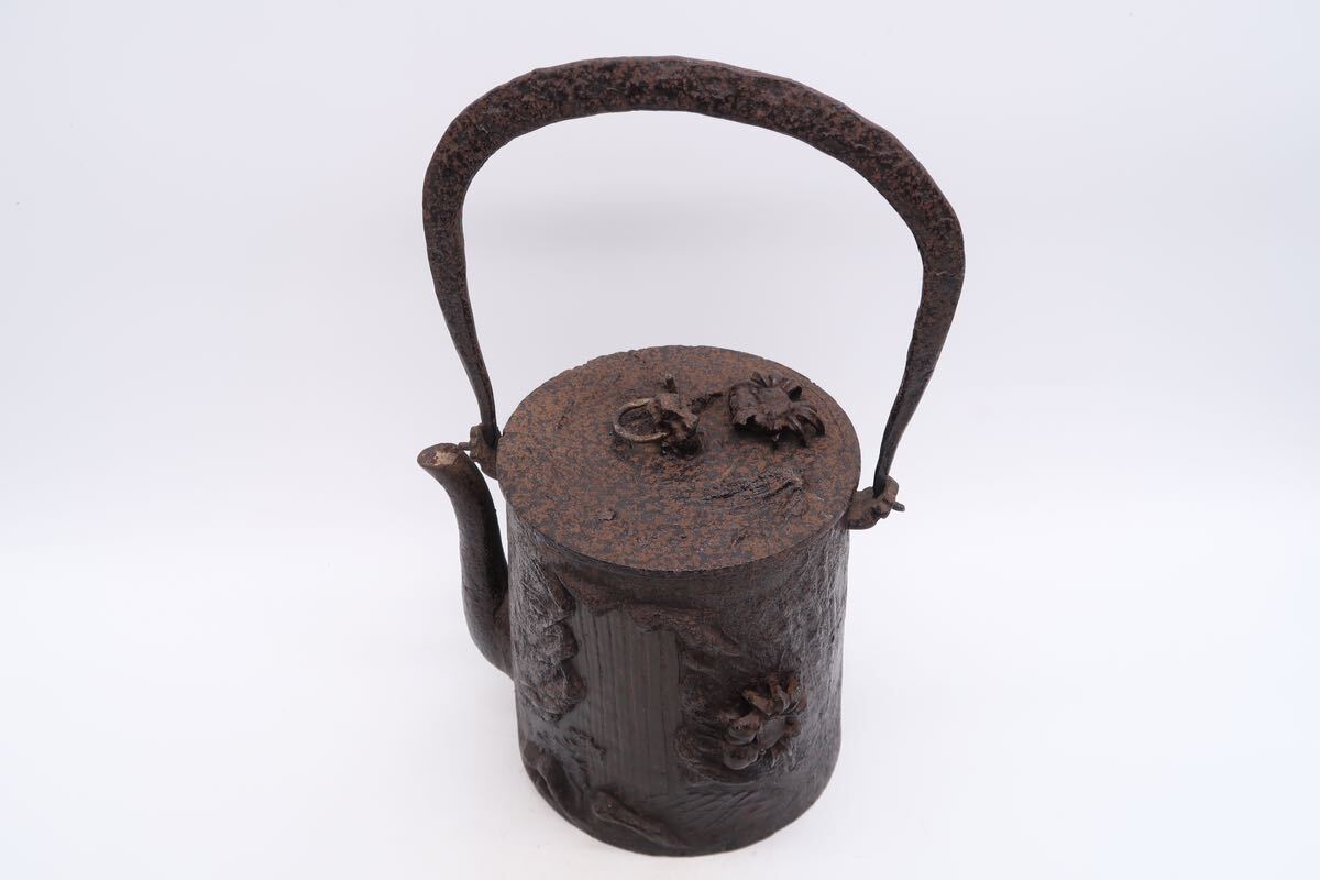 鉄瓶 蟹盛上 鉄蓋 煎茶道具 急須 湯沸 金属工芸 茶道具 の画像4