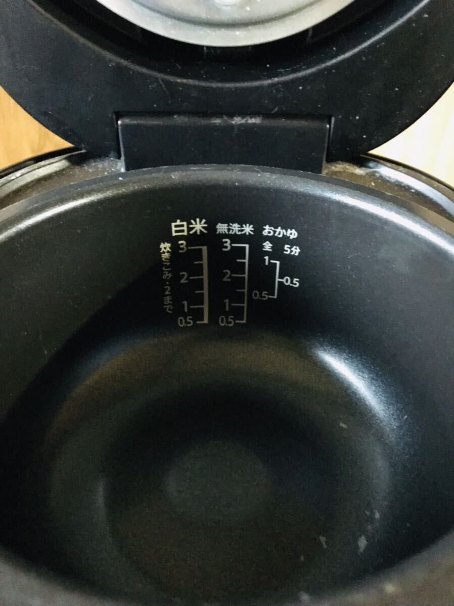 ★SHARP シャープ 3合炊き ジャー炊飯器 炊飯器 ブラック KS-CF05B-B 2020年製 ※動作確認済みの画像5