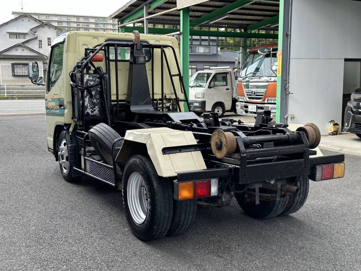  animation have! selling out!H15 year Mitsubishi Canter armroll Shinmeiwa removal and re-installation equipment attaching container exclusive use car loading 2t 5.2L diesel 5 speed MT good condition! Saga Fukuoka 