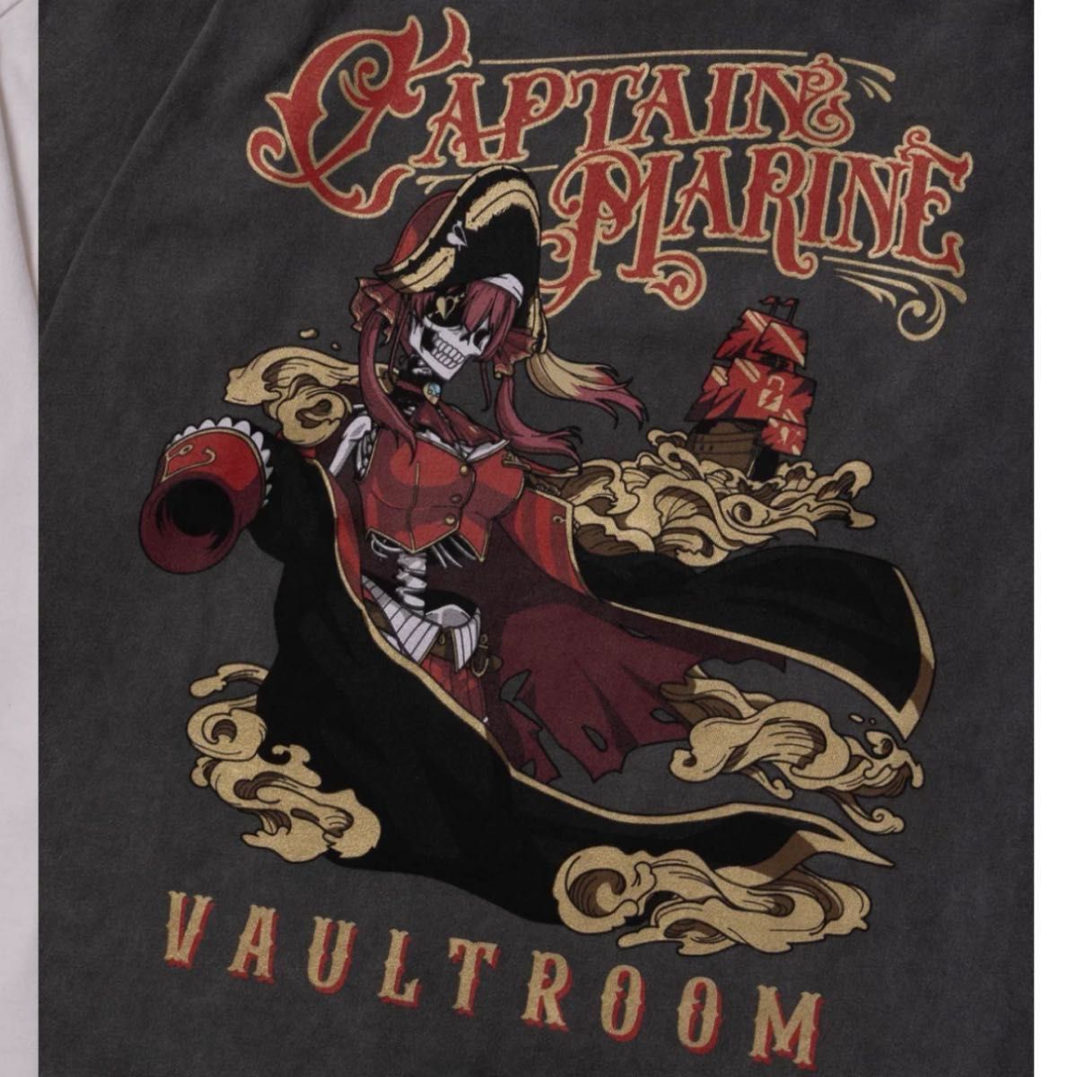 宝鐘マリン CAPTAIN MARIN Tシャツ チャコール ボルトルーム 宝鐘マリン CAPTAIN MARIN Tシャツ チャコール ボルトルーム