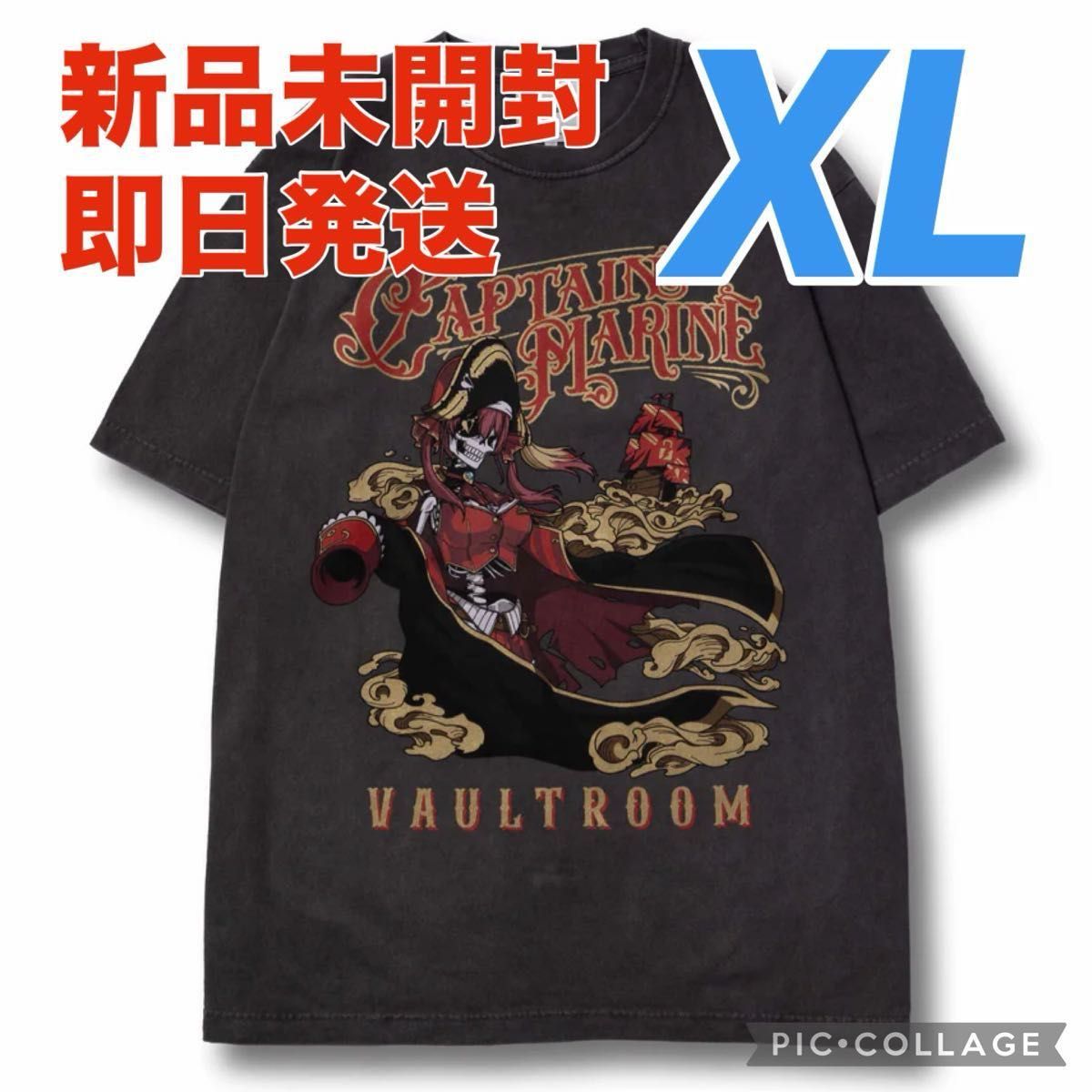 宝鐘マリン CAPTAIN MARIN Tシャツ チャコール ボルトルーム 宝鐘マリン CAPTAIN MARIN Tシャツ チャコール ボルトルーム