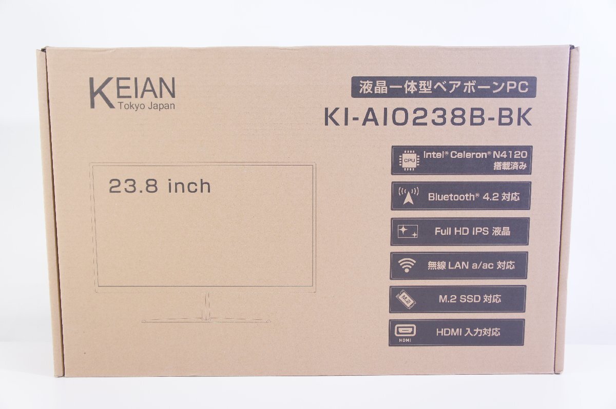 ☆273☆ 【未使用】 KEIAN 液晶一体型 ベアボーンPC KI-AI0238B-BK 23.8inch モニター PC_画像1