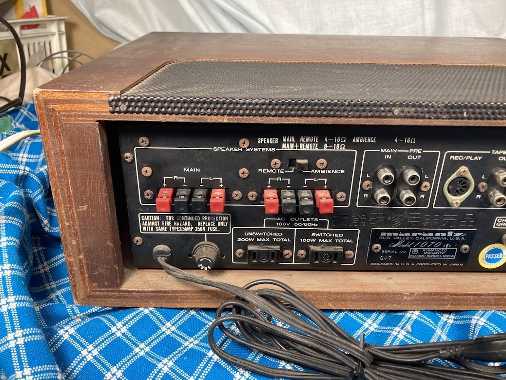 Marantz 　激安　プリメインアンプ　Model 1070 　完動品　【3ヶ月保証 】 ２４０４０５−２_画像7