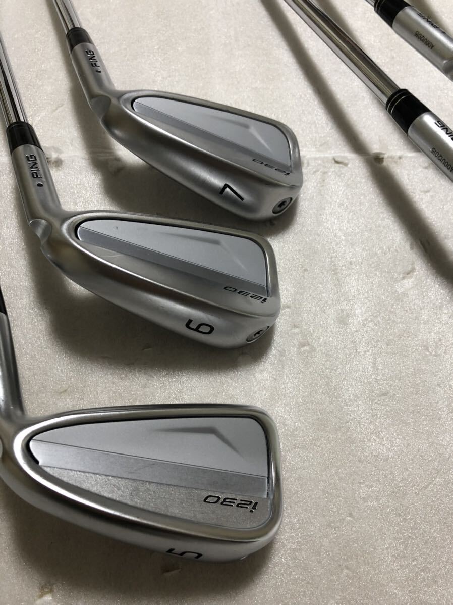 PING i230 5〜W 6本セット アイアン モーダス115S ライ角 ブラック 中古 ピンの画像2