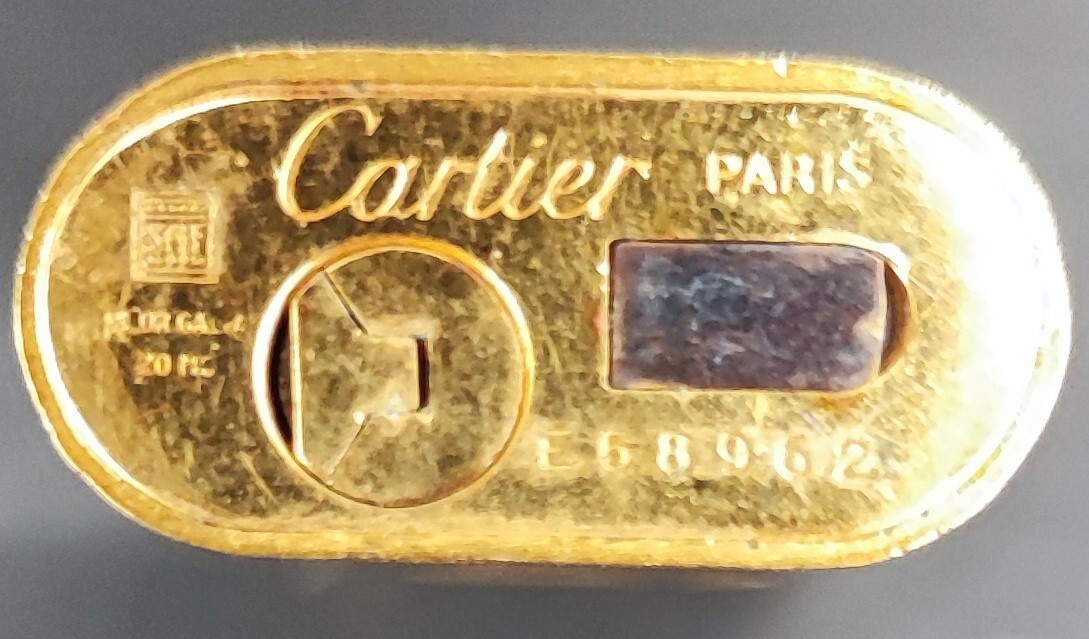 #6927 Cartier カルティエ ガスライター E58962 金無垢 着火動作〇 ブランド ライター 喫煙具 現状品 _画像6