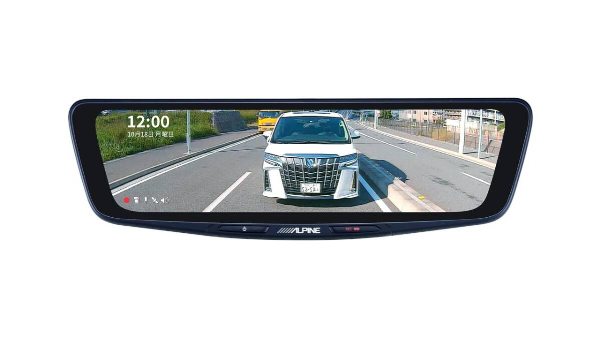 アルパイン ドライブレコーダー 搭載 デジタルミラー DVR-DM1200A-IC 前後2wayカメラ 車内用 リアカメラ_画像2