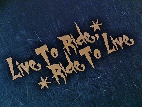 LIVE TO RIDE,RIDE TO LIVE/バイカーステッカー/カッティングシール/ハーレー_画像1