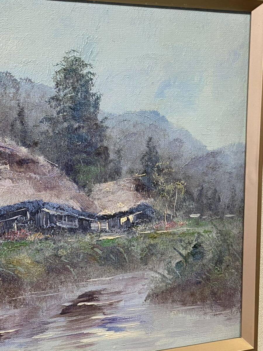 楽天市場】駒井敬三郎『河畔の農家』油絵・油彩画 F10（10