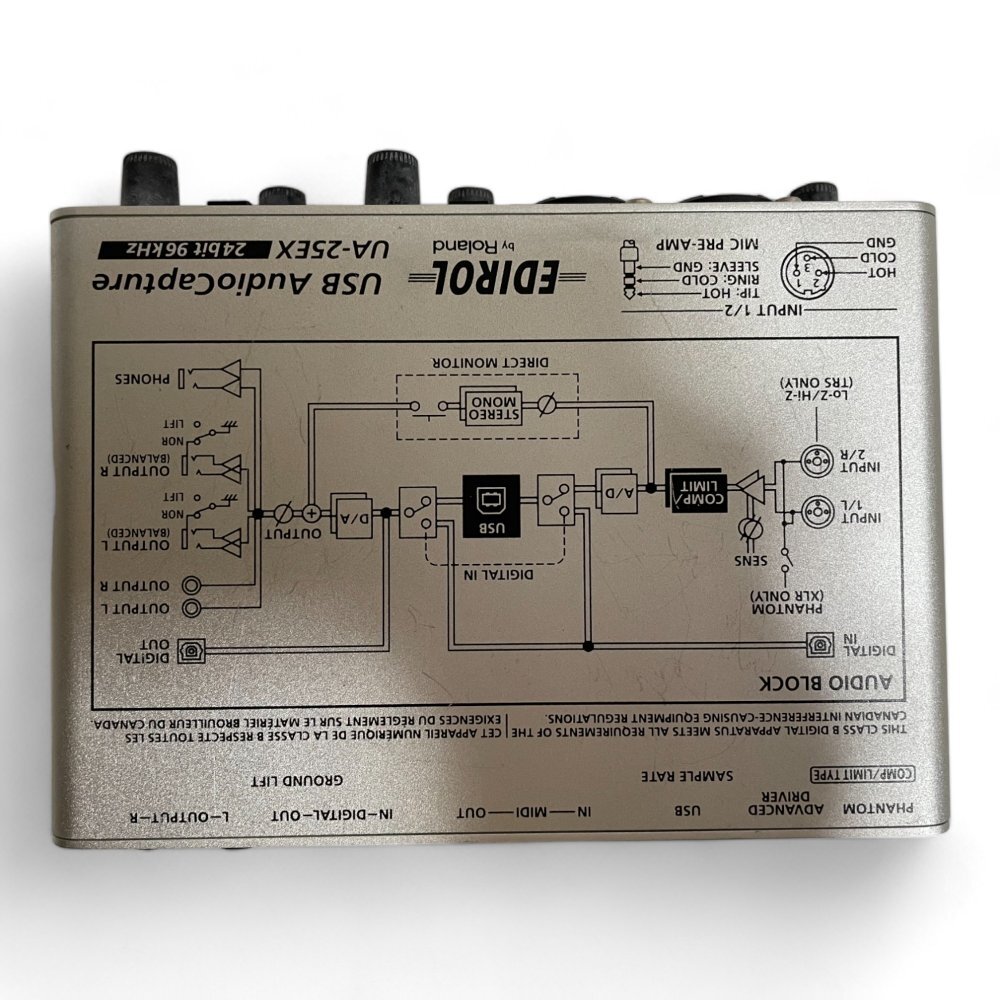 エディロール EDIROL 24bit96kHz USB Audio Capture UA-25EX_画像4