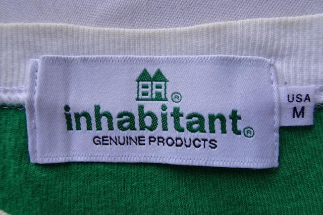 inhabitant/インハビタント/長袖Tシャツ/ロンT/カットソー/左胸ワッペン/バックプリント/緑/グリーン/USAサイズM(5/20R)_画像3