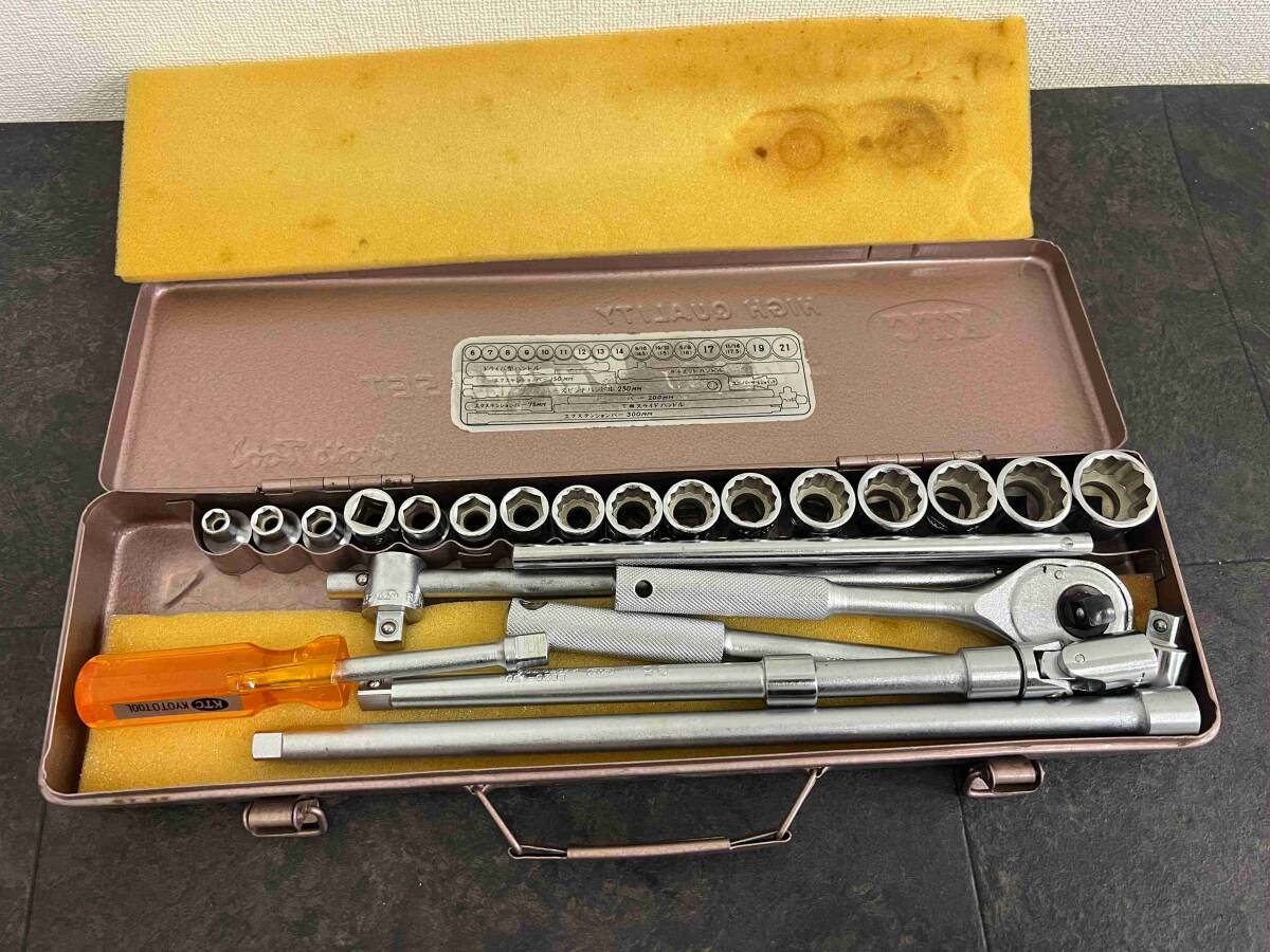 CT5810　KTC ソケットレンチセット 工具セット 専用ケース付き HIGH QUALITY SOKET WRENCH SET KYOTO TOOL_画像1