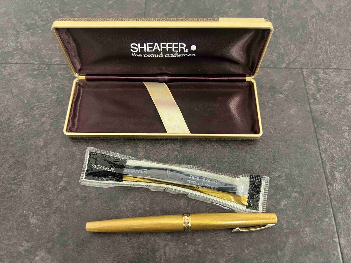 CT5847　SHEAFFER シェーファー ゴールド 万年筆 ペン先 14K AUST _画像8