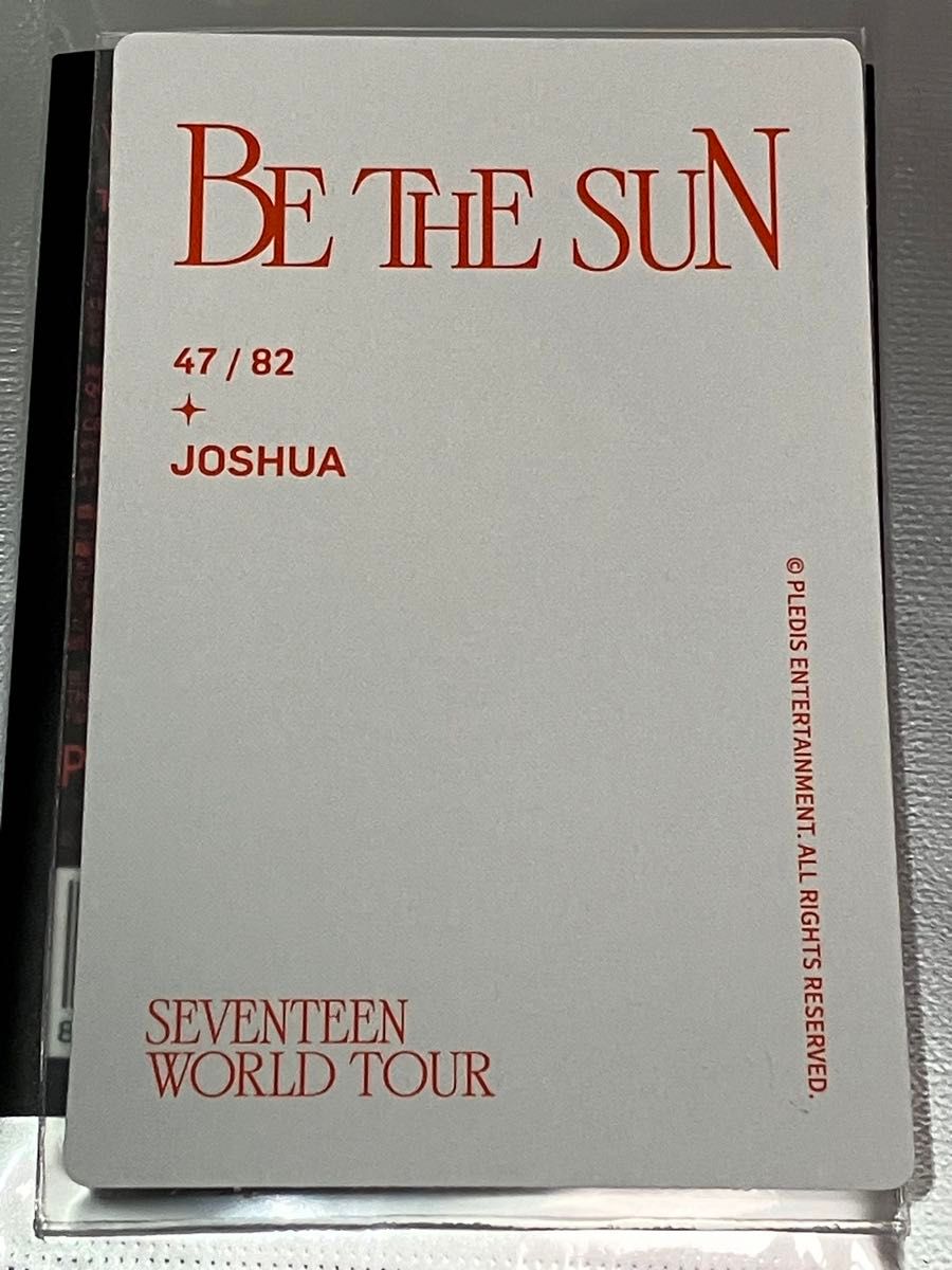 SEVENTEEN WORLD TOUR BE THE SUN トレカ JOSHUA セブチ SEVENTEEN WORLD TOUR BE THE SUN トレカ JOSHUA セブチ