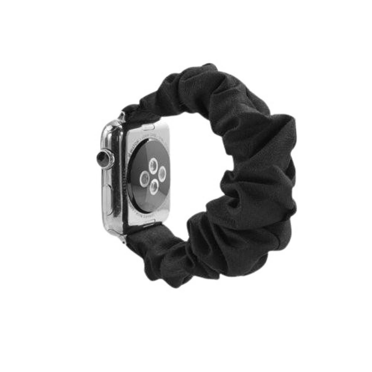 3本セット☆Apple Watch アップルウォッチ　バンド シュシュ レディース　花柄　ヒョウ柄　38mm 40mm 41mm