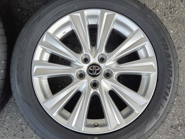 235/50R18インチ 美品 7.5J +45 2023年超山国産トランパス LU2 付 トヨタ純正 RAV4 アルファード ハイブリッド ヴェルファイア 30系純正_画像4