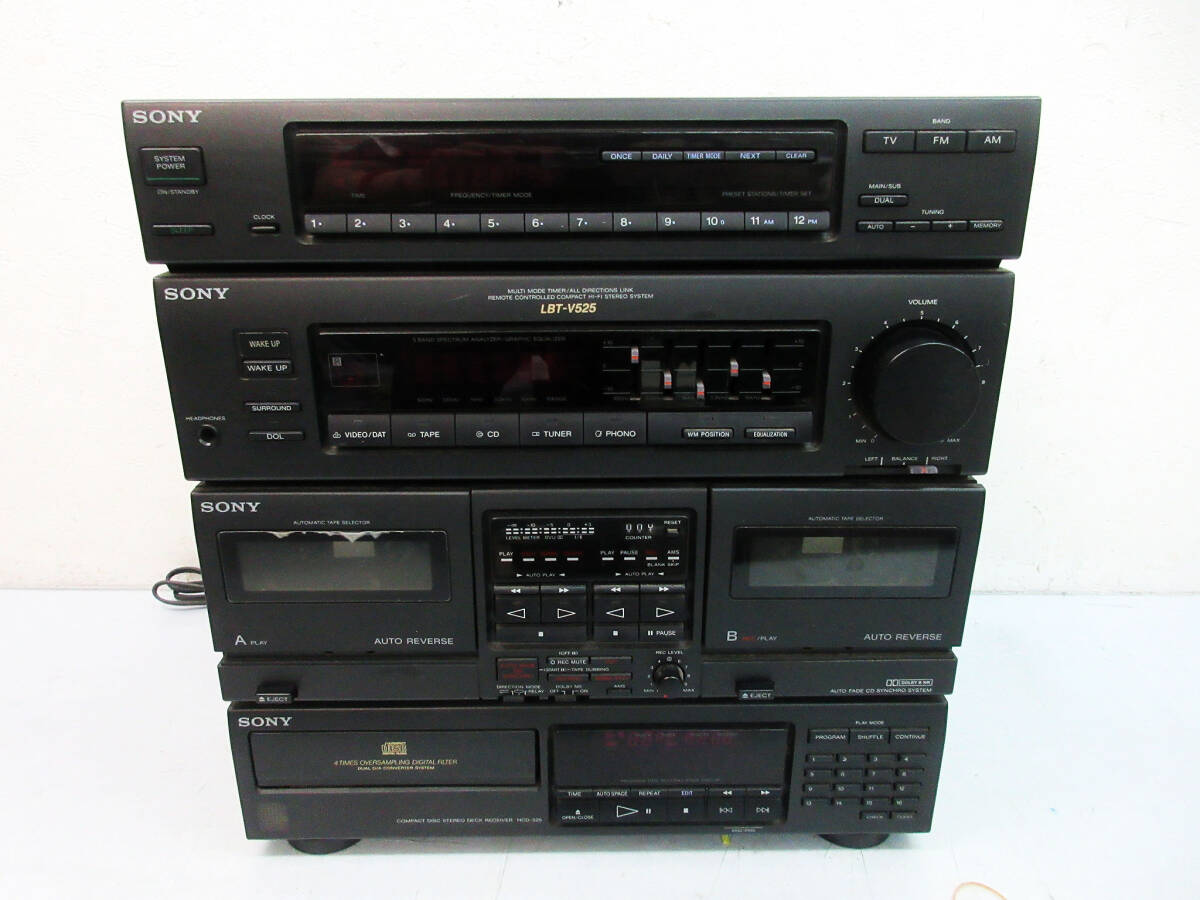 SH5578●ソニー システムコンポ SONY HCD-525●ダブルカセットデッキ CD FM AM●オーディオ機器●コンポ CDデッキ カセットデッキ●_画像2