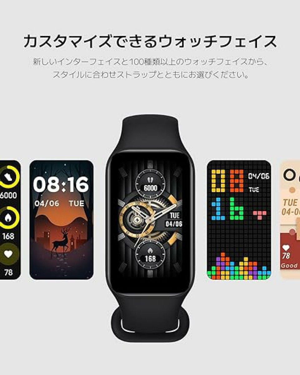 Xiaomiスマートバンド８アクティブ 血中酸素 酸素飽和度