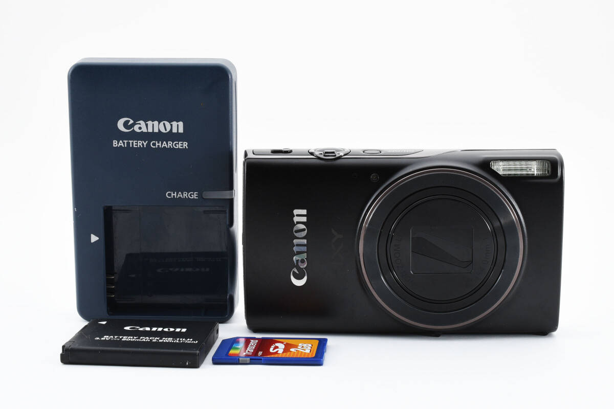 ★動作品 美品★ Canon Ixy 650 ブラック バッテリ チャージャ SDカード付の画像1