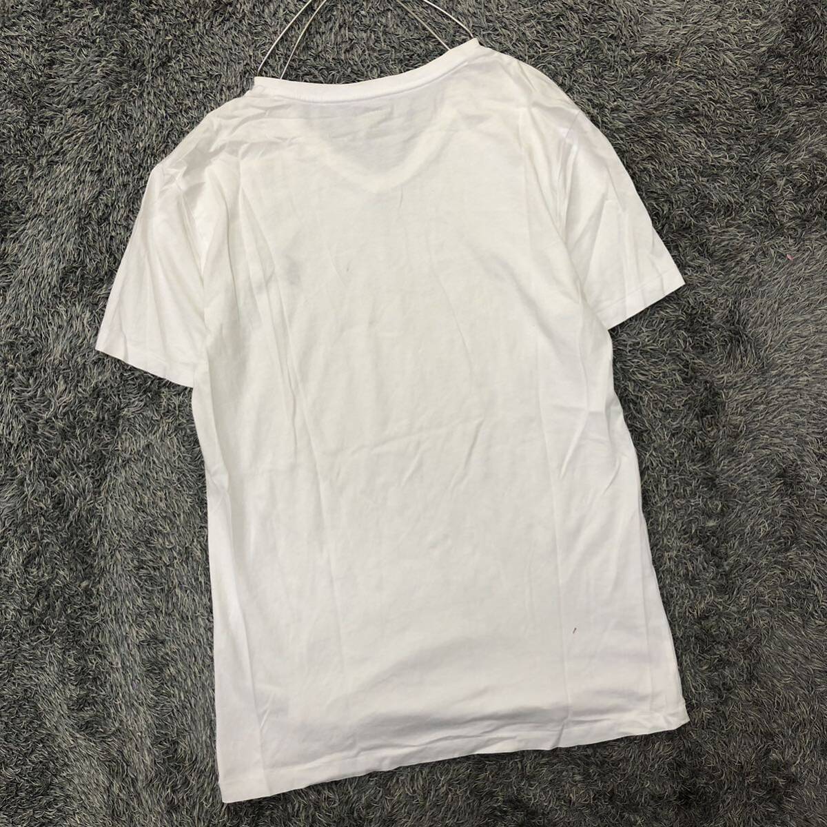 POLO RALPH LAUREN ラルフローレン 半袖Tシャツ Vネックカットソー サイズS ホワイト 白 ワンポイント メンズ トップス 最落なし （N19）の画像2