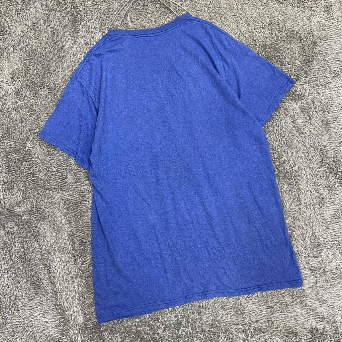 US古着 Disney ディズニー スティッチ Tシャツ 半袖カットソー サイズM ブルー 青 メンズ トップス 最落なし （M19）_画像2