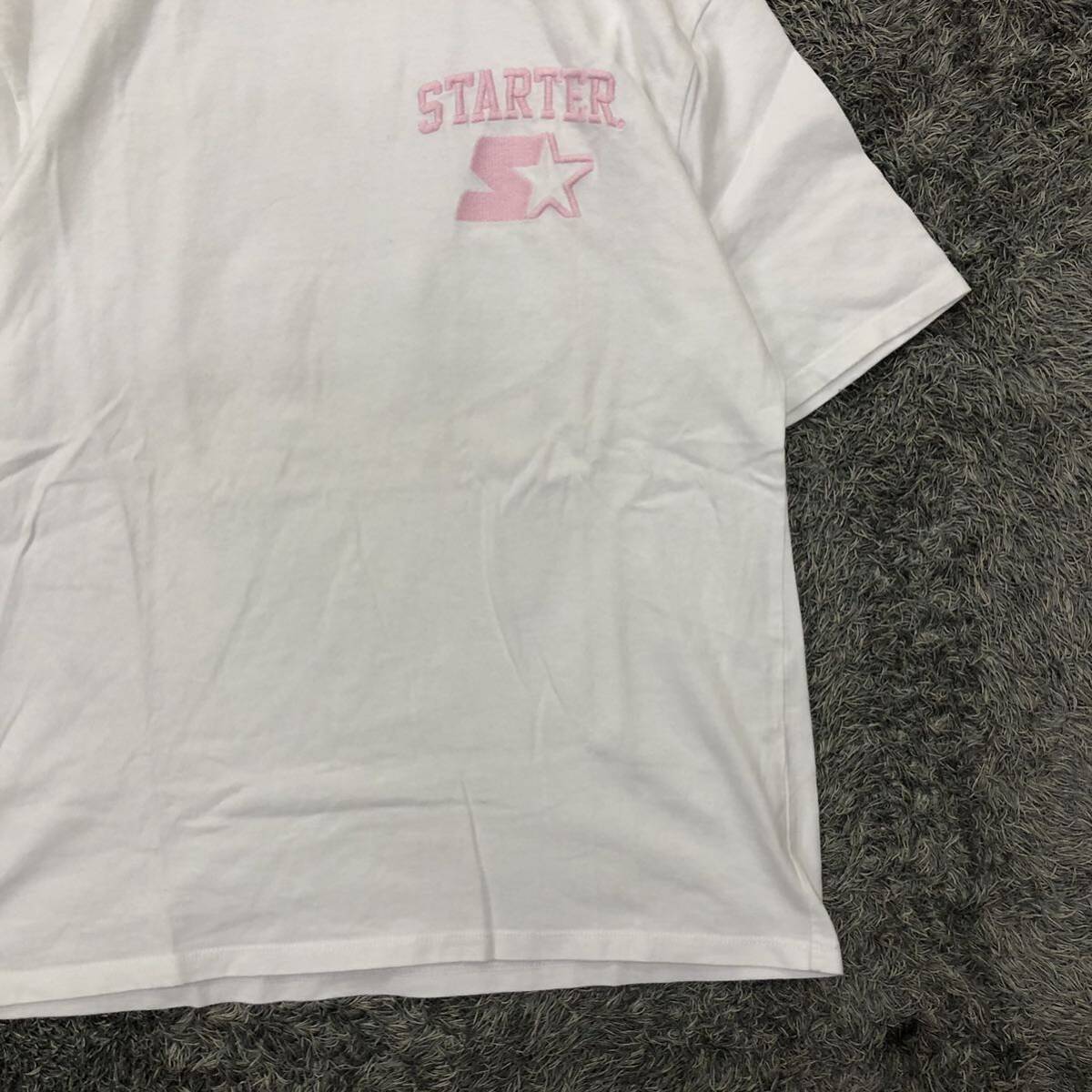 STARTER by ZARA スターター ザラ 半袖Tシャツ 半袖カットソー サイズL ロゴ刺繍 ホワイト 白 コットン メンズ トップス 最落なし （P19）の画像5