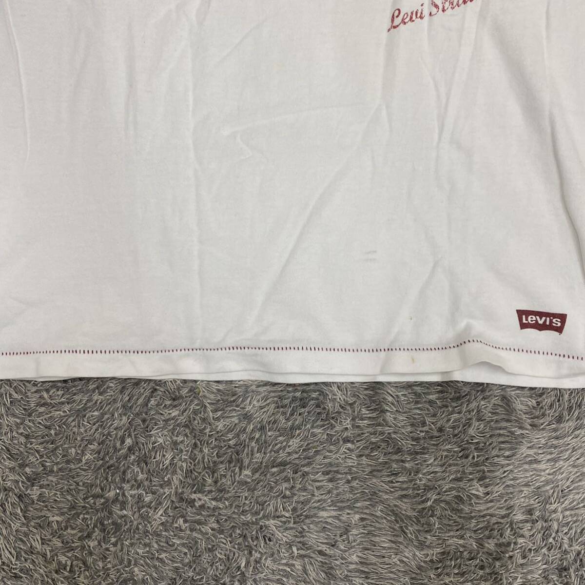 Levi's リーバイス Tシャツ 半袖カットソー サイズM ホワイト 白 メンズ トップス 最落なし （Q19）_画像4